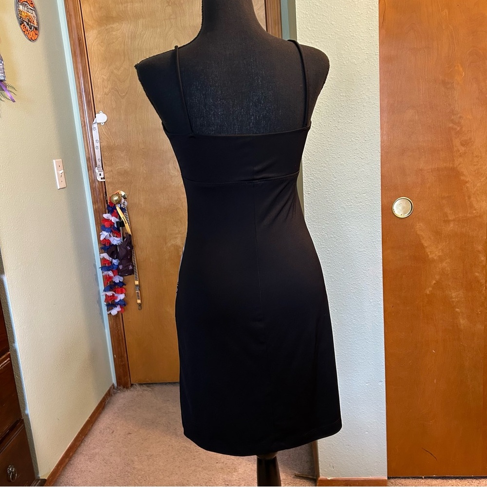 Rampage vintage 90s Y2K spaghetti strap midi dress geisha image size M flawed - Picture 3 of 10